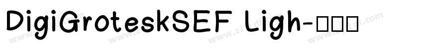 DigiGroteskSEF Ligh字体转换